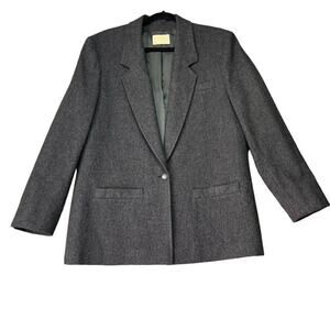 Pendleton Blazer Women's Size 40" Chest Gray Wool Vintage Made in USA